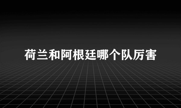 荷兰和阿根廷哪个队厉害