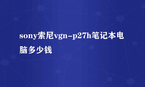 sony索尼vgn-p27h笔记本电脑多少钱