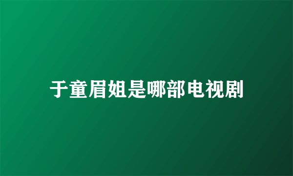 于童眉姐是哪部电视剧
