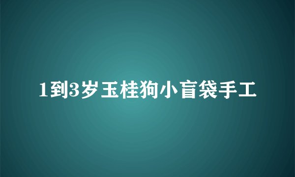 1到3岁玉桂狗小盲袋手工