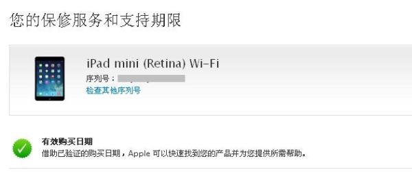 iPad mini激活时间查询