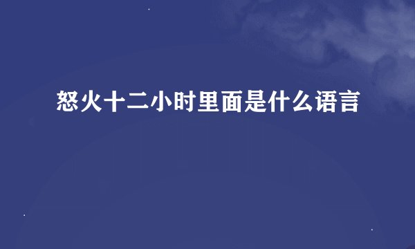 怒火十二小时里面是什么语言