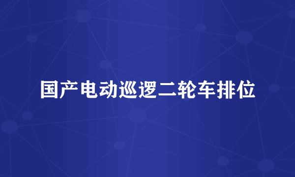 国产电动巡逻二轮车排位