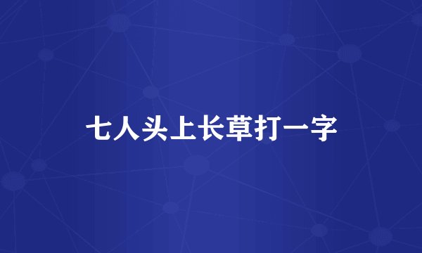 七人头上长草打一字