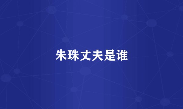 朱珠丈夫是谁