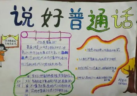 讲普通话手抄报内容怎么写
