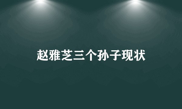 赵雅芝三个孙子现状