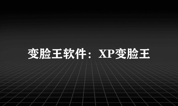 变脸王软件：XP变脸王
