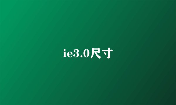 ie3.0尺寸