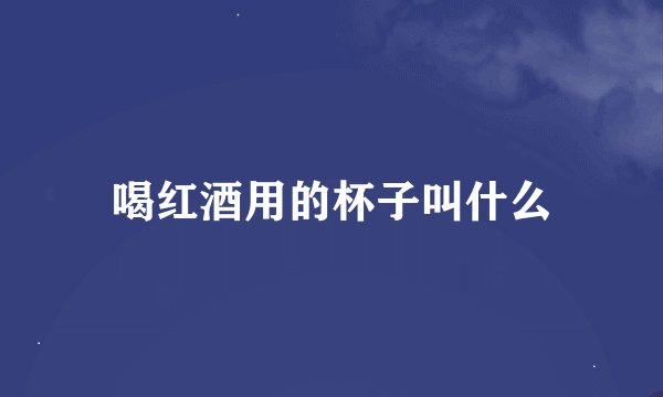 喝红酒用的杯子叫什么