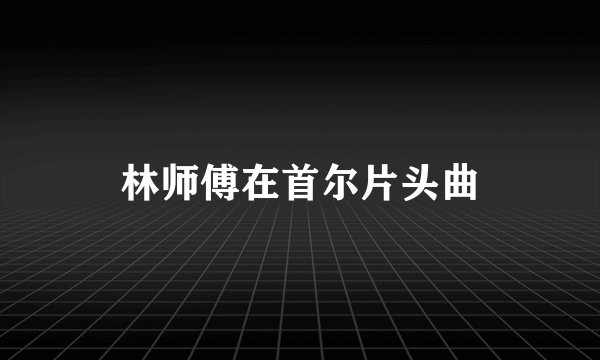 林师傅在首尔片头曲
