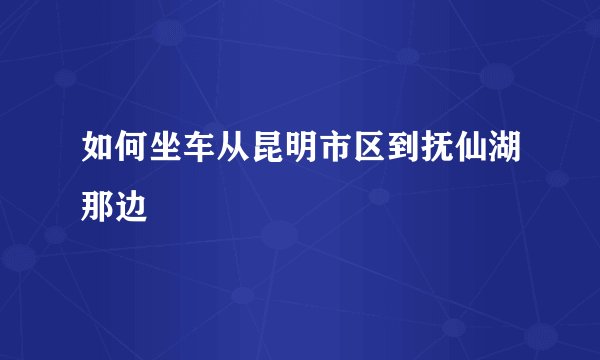 如何坐车从昆明市区到抚仙湖那边