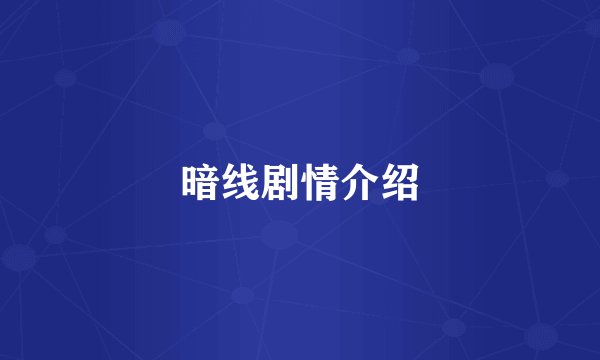 暗线剧情介绍