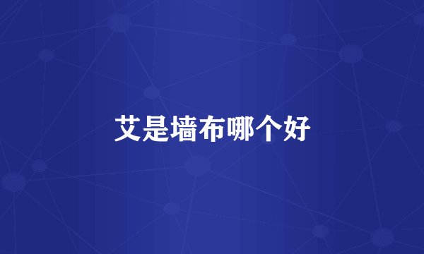 艾是墙布哪个好