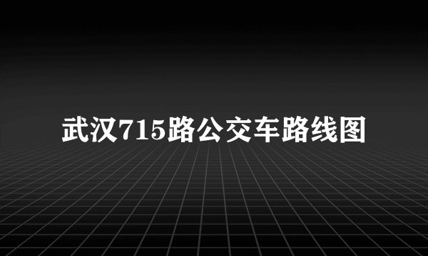 武汉715路公交车路线图