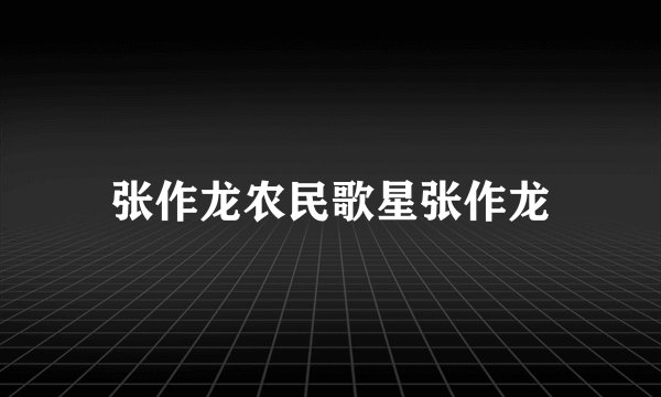 张作龙农民歌星张作龙