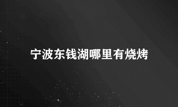 宁波东钱湖哪里有烧烤