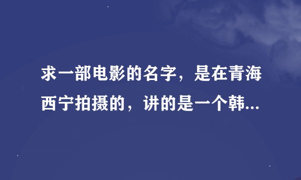 求一部电影的名字,是在青海西宁拍摄的,讲的是一个韩国女孩和一个西宁小伙子的爱情故事