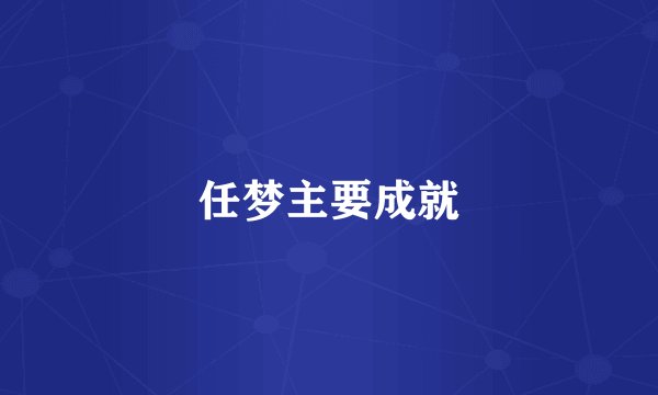 任梦主要成就