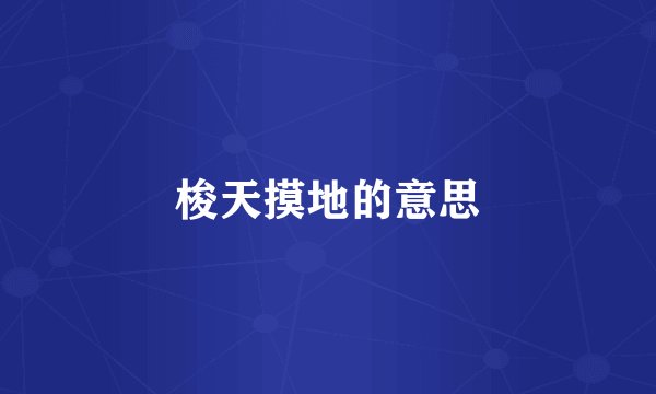 梭天摸地的意思