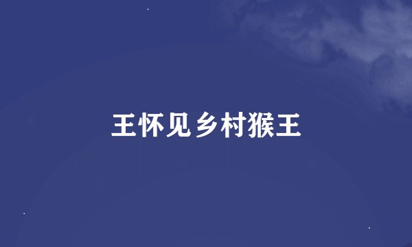 王怀见乡村猴王
