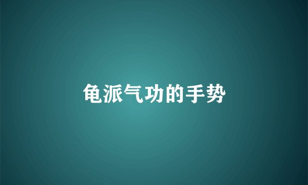 龟派气功的手势