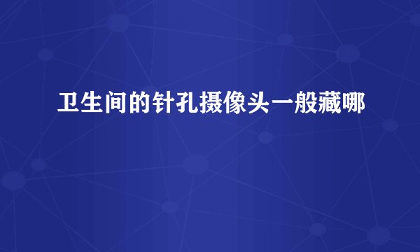 卫生间的针孔摄像头一般藏哪