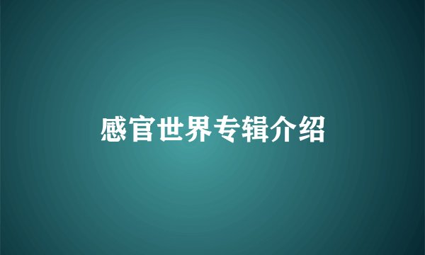 感官世界专辑介绍
