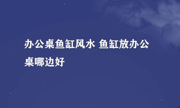 办公桌鱼缸风水 鱼缸放办公桌哪边好