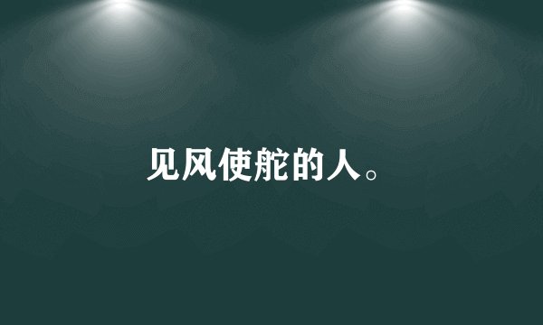 见风使舵的人。