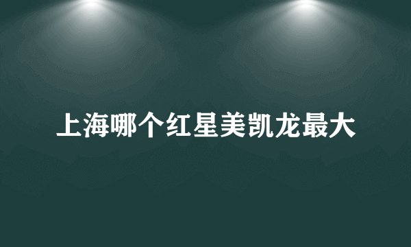 上海哪个红星美凯龙最大