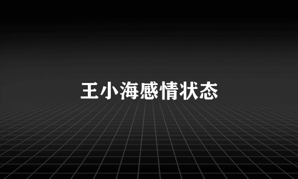 王小海感情状态