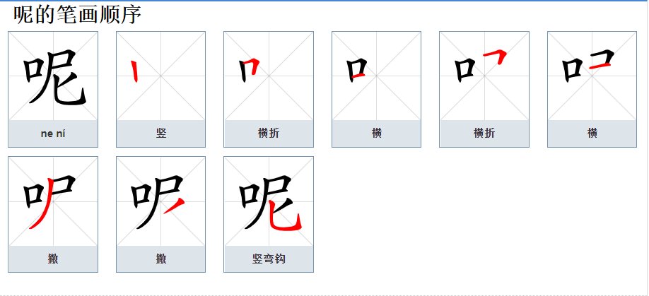 呢字可以组成什么词呢