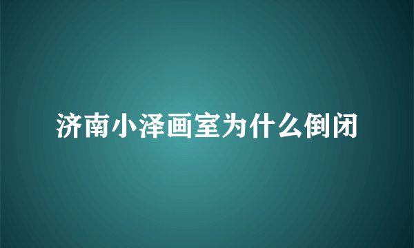 济南小泽画室为什么倒闭