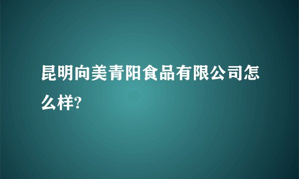 昆明向美青阳食品有限公司怎么样?