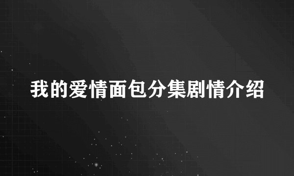 我的爱情面包分集剧情介绍