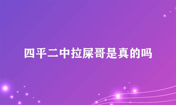 四平二中拉屎哥是真的吗