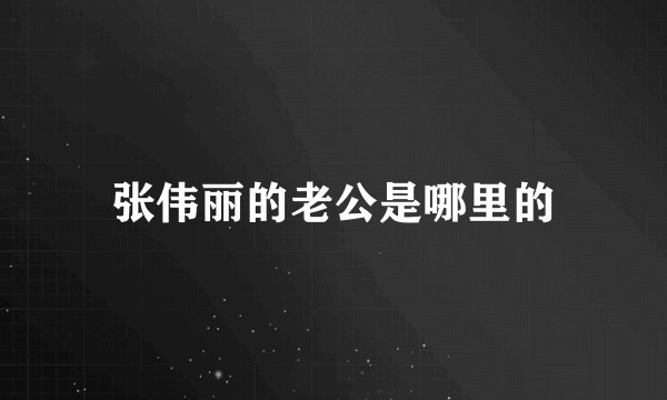 张伟丽的老公是哪里的