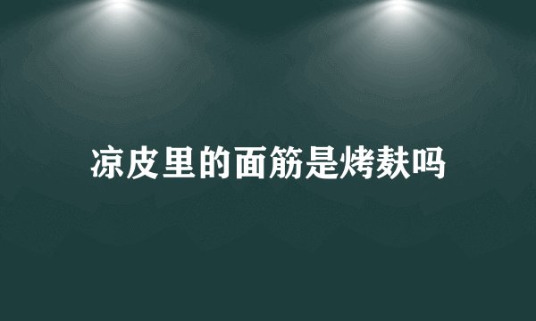 凉皮里的面筋是烤麸吗