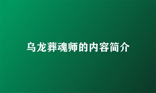 乌龙葬魂师的内容简介