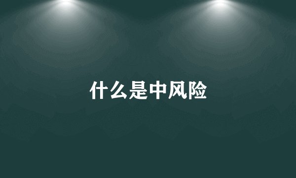什么是中风险
