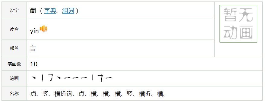 “訚字怎么读？”