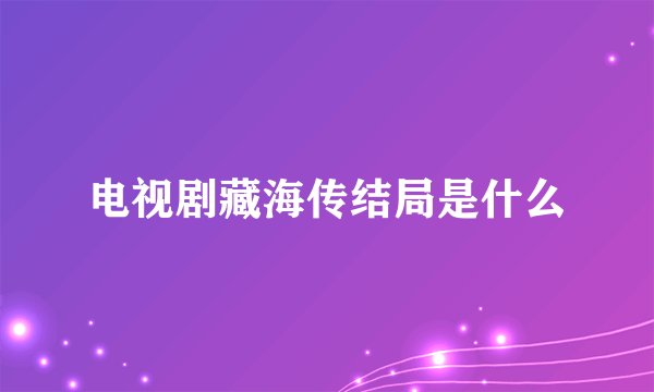 电视剧藏海传结局是什么