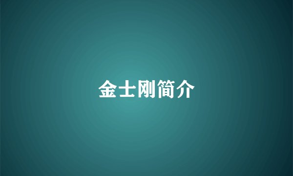 金士刚简介