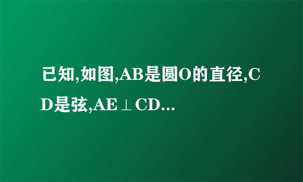 已知,如图,AB是圆O的直径,CD是弦,AE⊥CD,BF⊥CD,垂足分别为E,F 若AE=a,EF=b,BF=c,