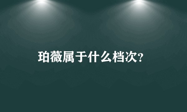 珀薇属于什么档次？