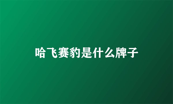 哈飞赛豹是什么牌子