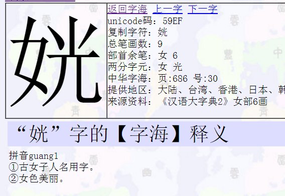 一个女一个光怎么读
