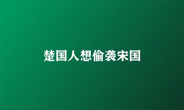 楚国人想偷袭宋国