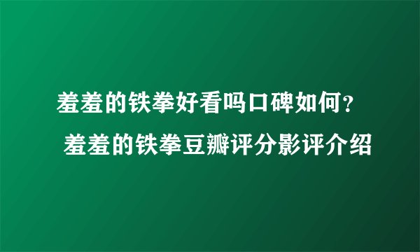 羞羞的铁拳好看吗口碑如何？ 羞羞的铁拳豆瓣评分影评介绍